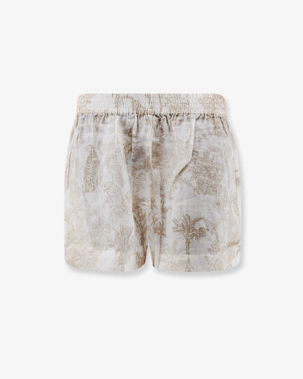 Maeve ramie shorts with floral motif
