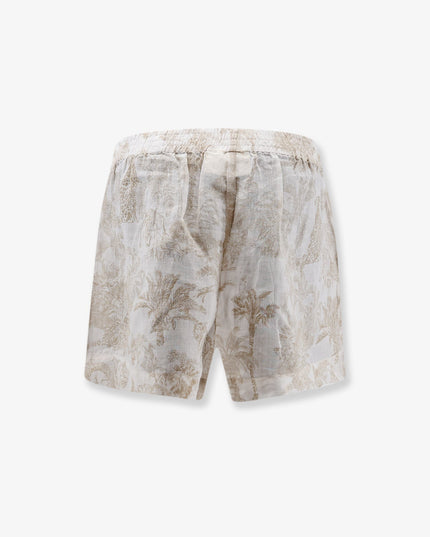 Maeve ramie shorts with floral motif