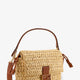 Mamma Baguette Medium raffia crossbody bag