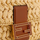 Mamma Baguette Medium raffia crossbody bag