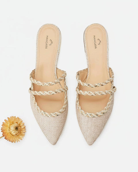 Mangará Amburana Women's Mules Beige - Sustainable-1