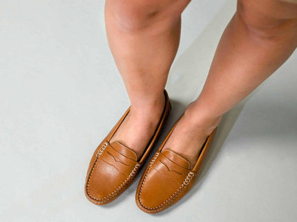Angico Kalbsleder-Penny-Loafer Braun