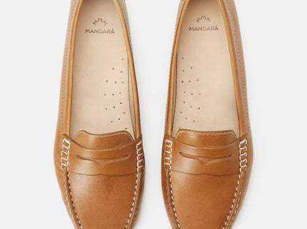 Angico Kalbsleder-Penny-Loafer Braun
