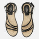Mangará Schwarze Angico-LEDERRIEMENSANDALEN