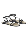 Mangará Angico Riemchensandalen – Schwarzes Leder