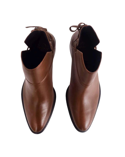 Attalea Damen Leder Ankle Boots | Brown