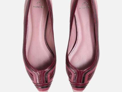 Begonia Pink Leather Ballerinas