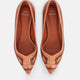 Begonia Karamell Leder-Ballerinas