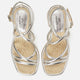 Bromelia Silber Leder-Sandalen