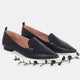 Black Leather Ballerinas Butia – Women’s Pointed-Toe Flat Shoes-1