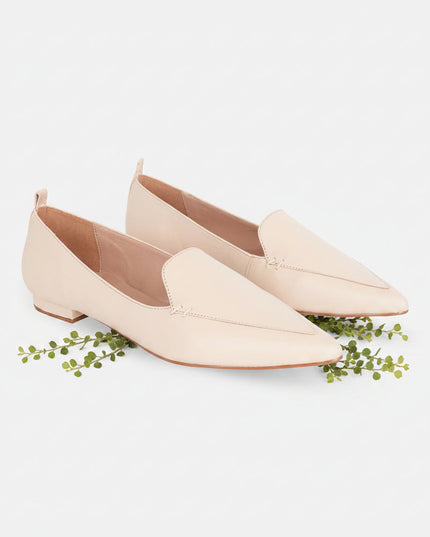 Black Leather Ballerinas Butia – Women’s Pointed-Toe Flat Shoes-4