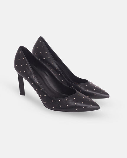 Callisia Bürstenleder-Pumps Schwarz