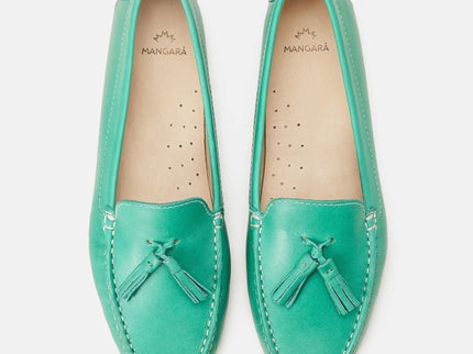 Caviúna Kalbsleder-Tassel-Loafer Grün