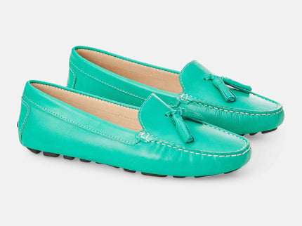 Caviúna Kalbsleder-Tassel-Loafer Grün
