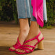 Cedro Kalbsleder-Sandalen Pink –