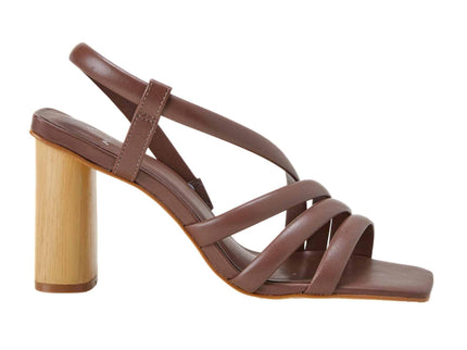 Cedro Chocolat Calf Leather Sandals – 8cm Cylindrical Block Heel