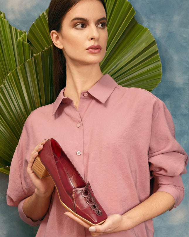 Mangará Cordía Loafers – Purple Kalbseder