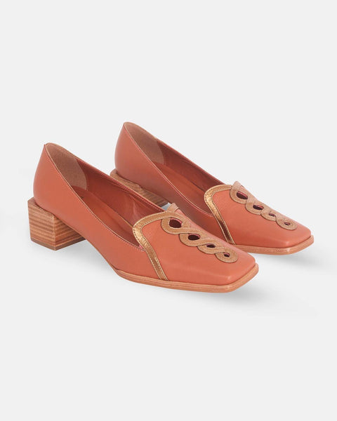 Cordía Karamell Leder-Loafer