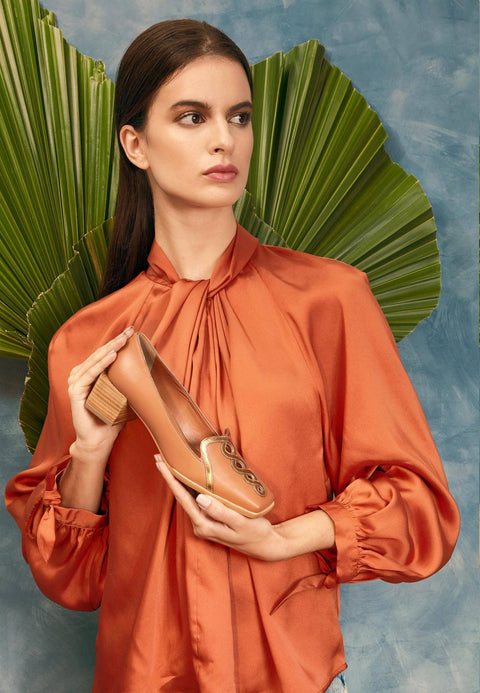Cordía Karamell Leder-Loafer