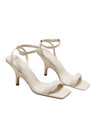 Cortiça Kalbsleder-Sandale Off-White
