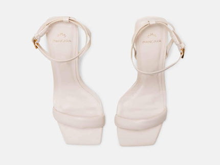 Cortiça Kalbsleder-Sandale Off-White