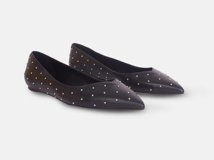 Mangará Hamelia Ballerinas – Schwarzes Leder