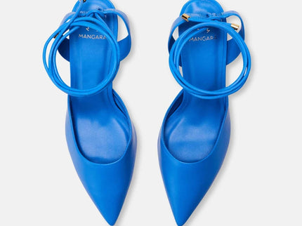 Jaborandi Leder-Slingback Blau