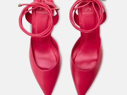 Jaborandi Pink Leather Slingback Heels