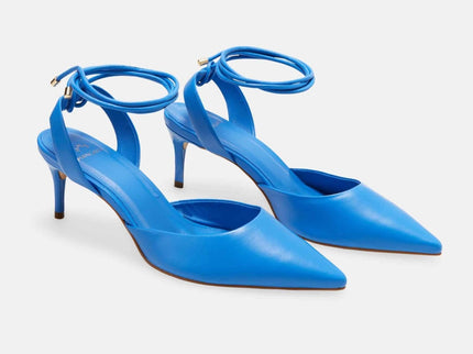 Jaborandi Leder-Slingback Blau