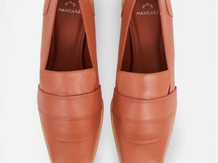 Louro Loafers in Caramel Calf Leather – 4cm Block Heel