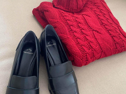 Louro Kalbsleder-Loafer Schwarz