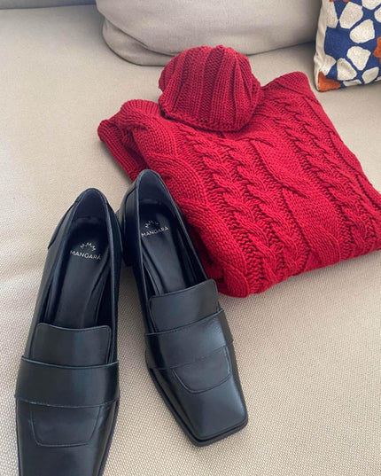 Louro Kalbsleder-Loafer Schwarz