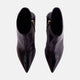 Black Sheepskin Leather Ankle Boots Mabea – Women’s Pointed-Toe Block Heel-2