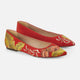 Red Suede Embroidered Ballerinas – Elegant Women’s Flat Shoes-2