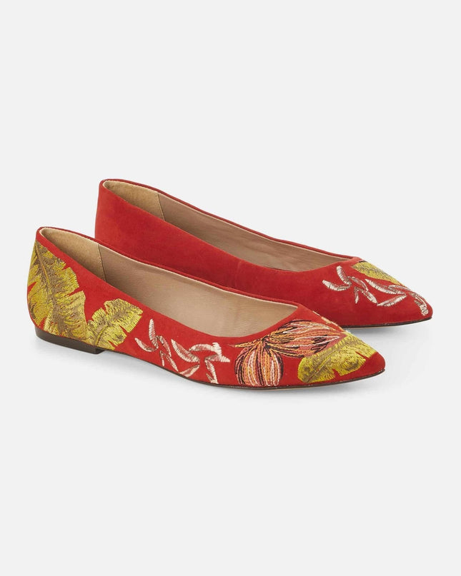 Mangará Pindaiva Ballerinas mit Stickerei – Elegante Damen-Flats