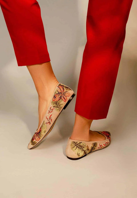 Mangará Pindaiva Ballerinas mit Stickerei – Elegante Damen-Flats