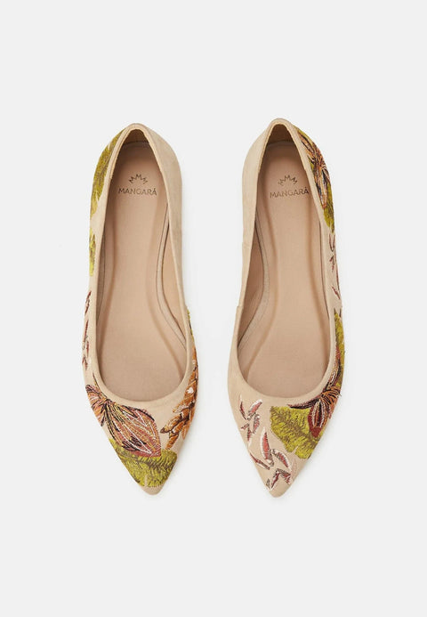 Mangará Pindaiva Ballerinas mit Stickerei – Elegante Damen-Flats