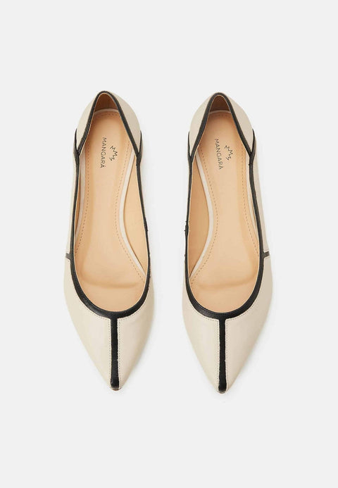 Beige Pitanga Women's Ballerinas-1