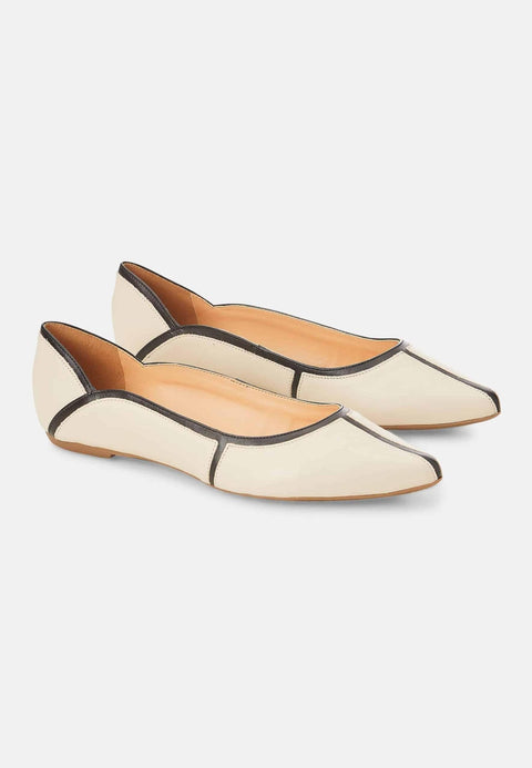 Beige Pitanga Women's Ballerinas-2