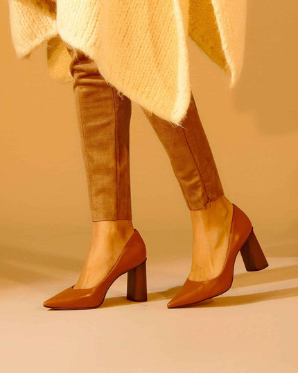 Mangará Atelier | Plinia Leder-Pumps| Braun