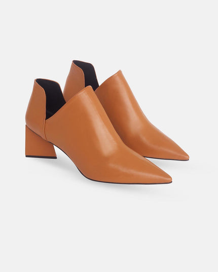 Maranta Lammfell-Stiefelette Karamell