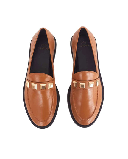 Mangará Caetê Loafers – Karamell-Kalbsleder mit Nieten