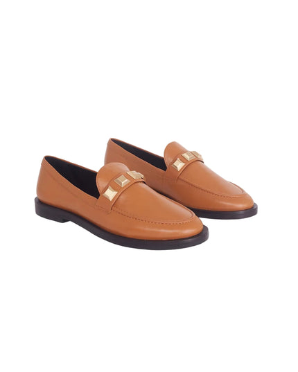 Mangará Caetê Loafers – Karamell-Kalbsleder mit Nieten