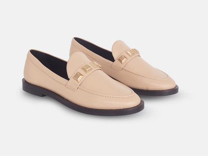Caetê Kalbsleder-Loafer Beige