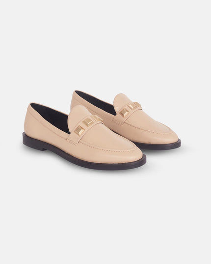 Caetê Kalbsleder-Loafer Beige