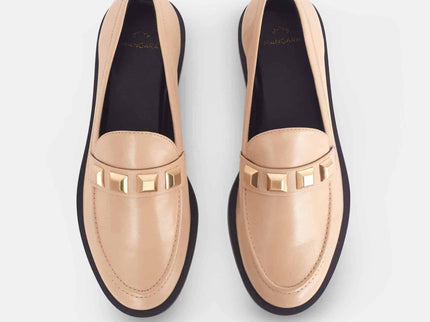 Caetê Kalbsleder-Loafer Beige
