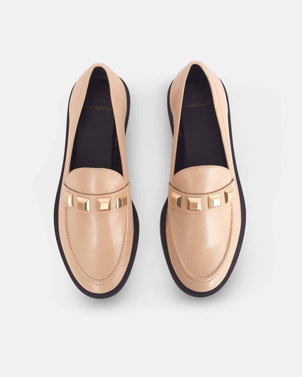 Caetê Kalbsleder-Loafer Beige