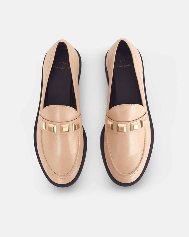 Caetê Kalbsleder-Loafer Beige