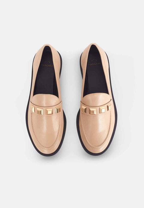 Caetê Kalbsleder-Loafer Beige