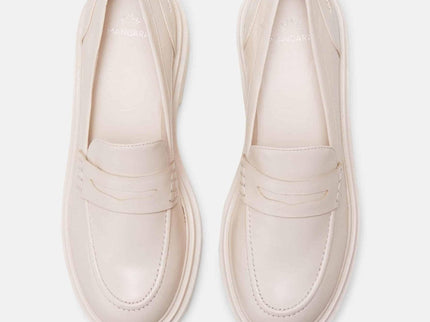 Carvalho Off-White Leather Loafers – 6cm Chunky Platform Sole